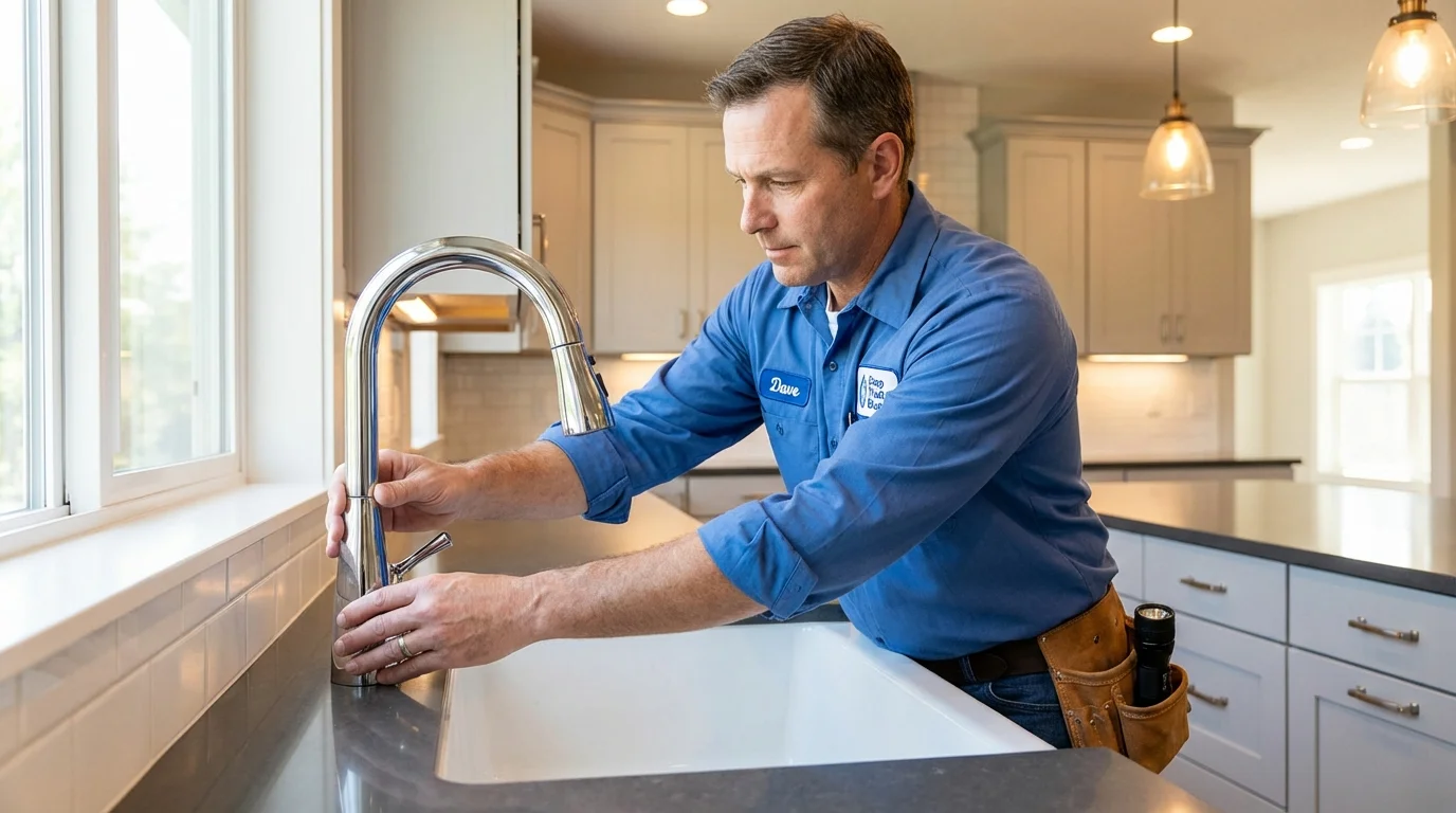 Kitchen faucet installation by Johns Plumbing LLC in Creighton