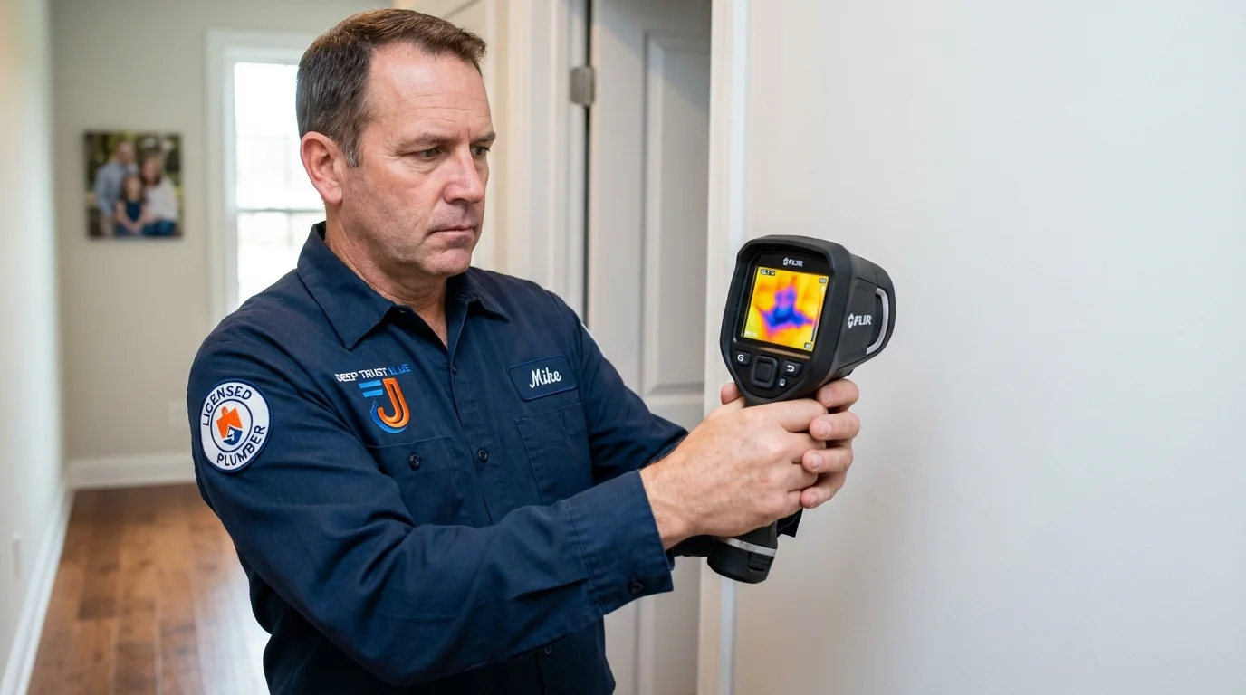Thermal imaging leak detection by Johns Plumbing LLC in Creighton